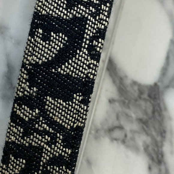 CHRISTIAN DIOR Galliano Vintage Black Diorissimo Canvas CD Belt - Size 75cm/30" - Picture 11 of 11